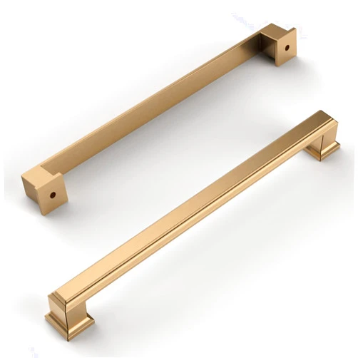 Amerdeco 10 Pack Champagne Bronze Cabinet Pulls 10 Inch(256mm) Hole Center Cabinet Hardware Kitchen Cabinet Handles for Bathroom Drawer Pulls Dresser Pulls ZH0001…