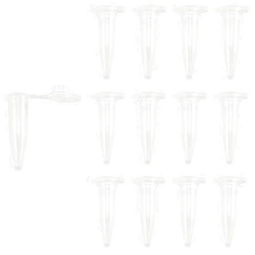 Tegg Centrifuge Tubes 200PCS 0.5 ml Clear Graduated Polypropylene Microcentrifuge Vials Tubes with Attached Lids