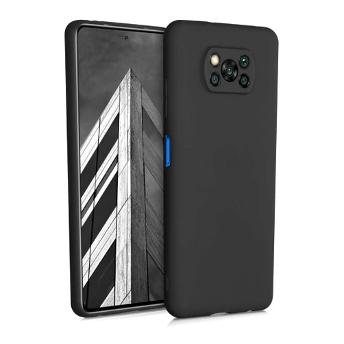 kwmobile Case Compatible with Xiaomi Poco X3 NFC/Poco X3 Pro Case - Soft Slim Protective TPU Silicone Cover - Black Matte
