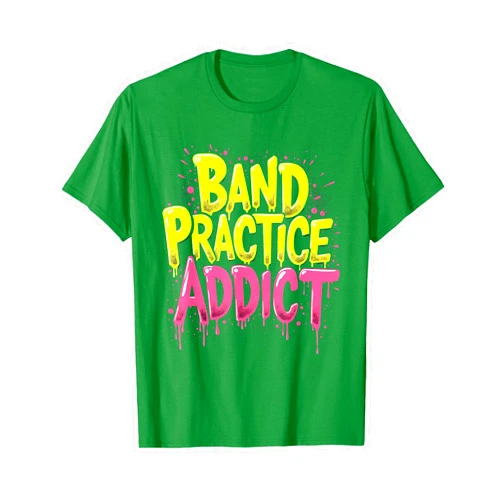 Mademark Band Practice Addict Musician Graphic Design T-Shirt