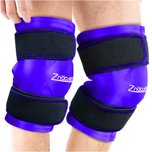 ZNÖCUETÖD Enhanced Knee Ice Pack Wrap 2 Pack for Pain Relief, Large Gel Ice Pack for Knee Leg Injuries Reusable with Cold Compression for Tendonitis, Arthritis, Swelling, Bruises, Surgery Recovery