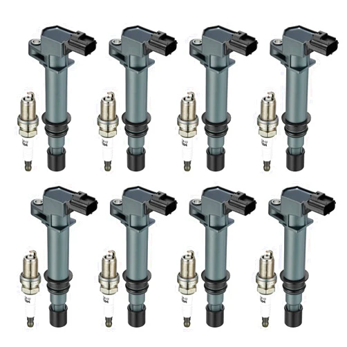 SYKRSS Set of 8 Ignition Coil Pack UF270 and Iridium Spark Plugs 4503 Compatible with Dodge Dakota Durango Ram 1500 Jeep Commander Grand Cherokee Chrysler Aspen Mitsubishi Raider 3.7L 4.7L V6 V8