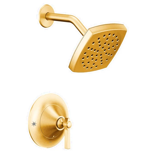 Moen TS2912EPBG Flara Posi-Temp Pressure Balancing Eco-Performance Shower Trim Kit, Valve Required, Brushed Gold