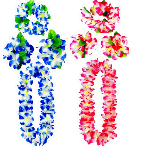 Huamanly 8PCS Hawaiian Leis Luau Party Decorations Tropical Party Favors Lei Hawaiian Flower Perfect for Hawaiian Luaus Party Birthday Party Favors.