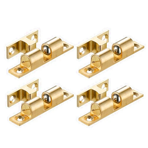 JQK Cabinet Door Catch, Closet Ball Tension Latch, Solid Brass 4 Pack 70mm, HBC200-P4