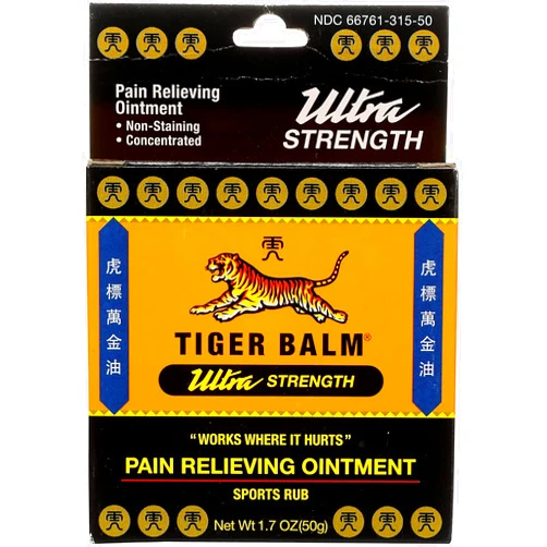 Tiger Balm Sport Rub Pain Relieving Ointment, Ultra Strength 1.70 oz (Pack of 5)