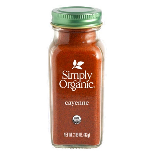 Simply Organic Cayenne Pepper, 2.89 Ounce, Pure, Organic Cayenne Peppers, No GMO's, Kosher Certified