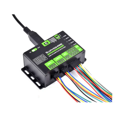 UeeKKoo USB To UART/I2C/SPI/JTAG Converter Board with Aluminum Alloy Case, Aceess to Control Various UART/ I2C/SPI/JTAG Devices via Computer, Support Win7/8/8.1/10/11, Linux, etc. Compatible with 3.3V and 5V