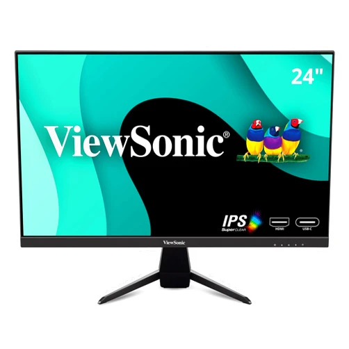 ViewSonic VX2467U 24 Inch 1080p Monitor with 65W USB C, Ultra-Thin Bezels, HDMI, and VGA Input