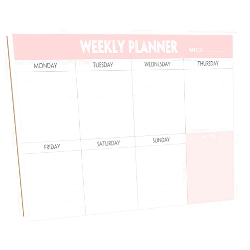 Nokingo Weekly Planning Pad - Tear Off To Do List Pad with Daily Schedule & Calendar, 52 Sheets, 100gsm Paper, Undated Weekly Planning Notepad, 6x9 in