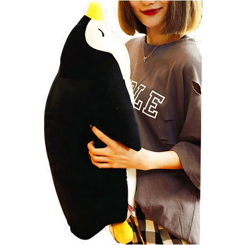 GOOC Emperor Penguin Stuffed Animals Cute Penguin Plush Doll Toys for Kids Plushies Penguin Stuffed Hugging Pillow Penguin Plush Throw Pillow Gift for Kids or Lovers (Black, Big Penguin - 19.6 inch)