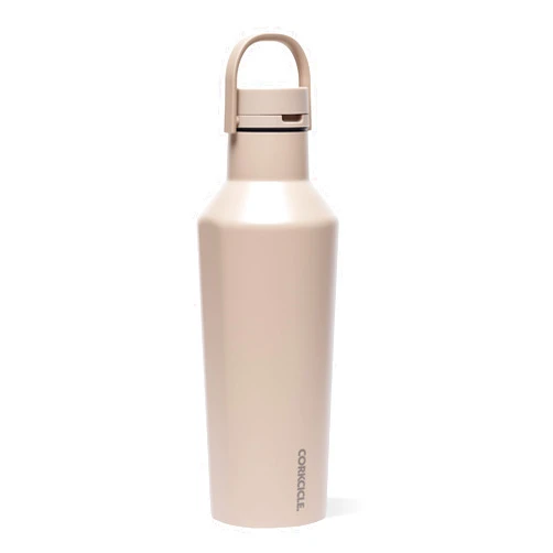 Corkcicle Classic Sport Canteen Insulated Water Bottle - Keeps Beverages Cold 25 Hours - Triple Insulated - Summer Drinkware Gift - Keeps Drinks Ice Cold - Leak-Proof Cap - 32 oz - Desert