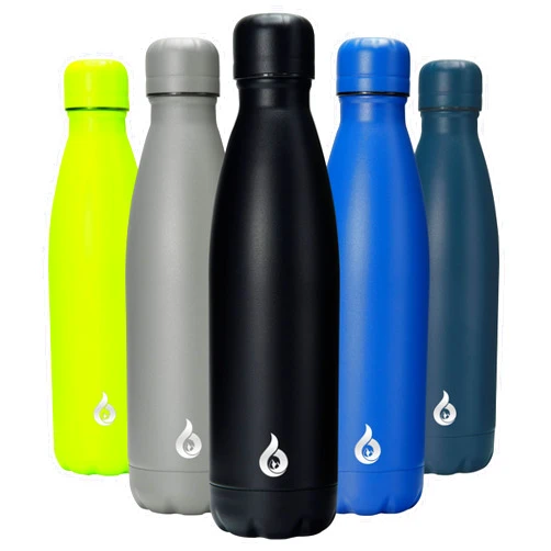BJPKPK Insulated Water Bottle 17oz Stainless Steel Water Bottles Dishwasher Safe Sports Water Bottles-Black
