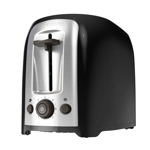 BLACK+DECKER 2-Slice Toaster, TR1278BD, Extra Wide Slots, 7 Shade Settings, 850 Watts, Frozen and Bagel Buttons