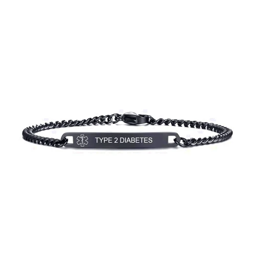 VNOX Medical Alert ID Bracelet - Mens Womens Stainless Steel ID Tag Medical Alert Emergency Bracelet,7.2/8/8.4 Inches