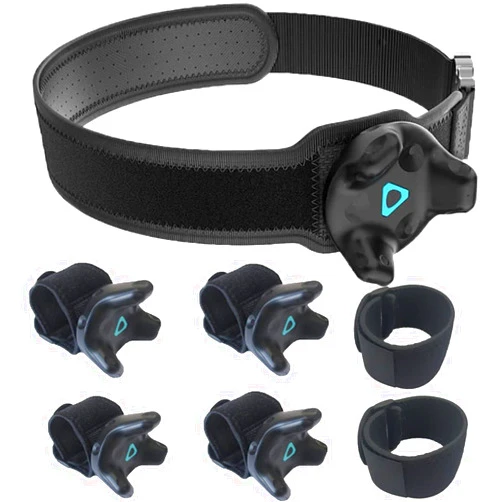 Generic VR Tracker Belt for HTC Vive System Tracker Puck - Adjustable Belt Strap for Waist and Full-Body Tracking in Virtual Reality（1х Waist Strap + 4х Wrist Strap+2х Extension Belt）(Tracker NOT Include)