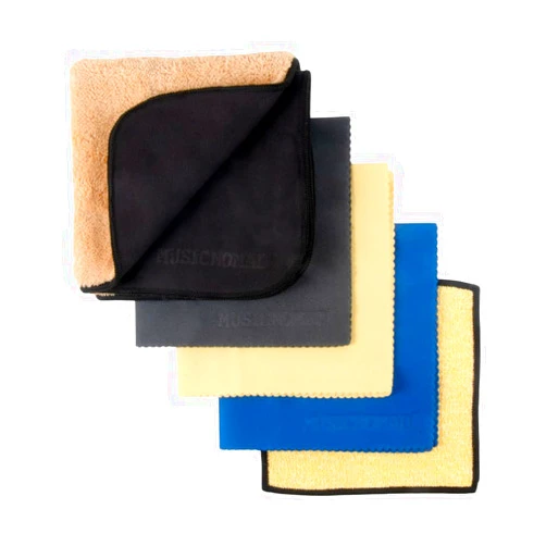 MusicNomad Guitar Microfiber Cloth 5 pc. Multi-Pack for Cleaning and Polishing Body, Neck, Strings, Fretboard