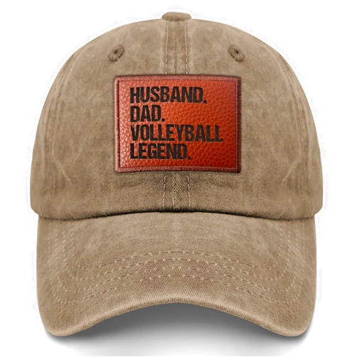 Generic Husband, dad Volleyball Legend, Cowboy hat Vintage Workout Hats Gifts for Mom Who Like Engraved,Sun Caps Suitable for Streetwear