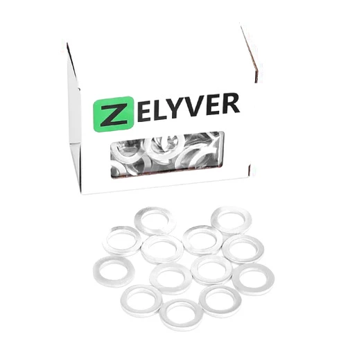 ZELYVER 100PCS 94109-14000 14mm Oil Drain Plug Gasket Washer Crush Seal Compatible with Most Honda/Acura Models. Replace 16956 243600 095144 ODP65292 65282 22007400 V530068