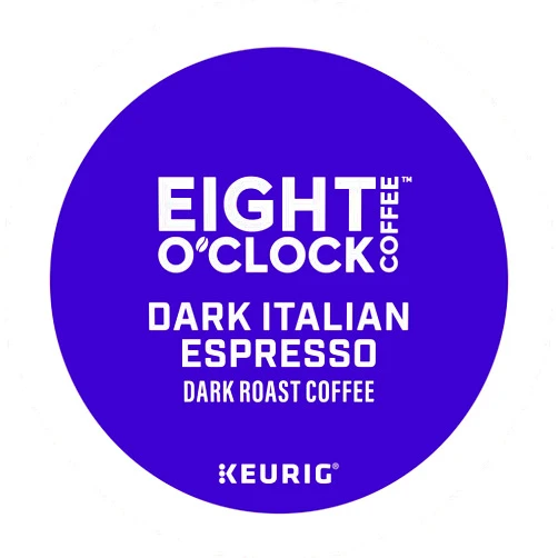 Eight O'Clock Coffee Dark Italian Espresso Roast Keurig Single-Serve K-Cup Pods, Dark Roast Coffee, 24 Count (Pack of 1)
