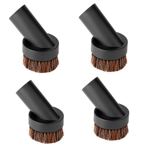 Lamoutor 4Pcs Soft Bristle Vacuum Brush Round Brush Vacuum Attachment Universal Vacuum Dust Brush for Most Vacuum Cleaners Accessories