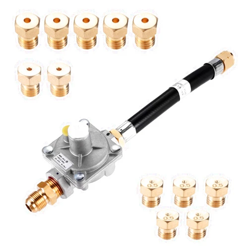 SURIEEN Natural Gas/Propane Grill Conversion Kit, Natural Gas Pressure Regulator with Orifice Nozzle, NG to LP conversion kit Compatible with Weber Genesis or Genesis II