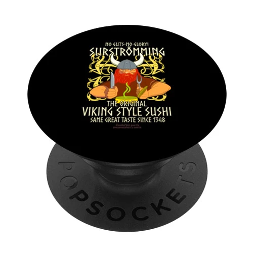 Spassprediger's Viking Sushi Surströmming Merch Surströmming Sour Herring Sweden Viking Sushi Surströmming PopSockets Swappable PopGrip