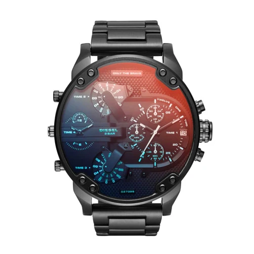 Diesel Mr. Daddy 2.0 Men's Watch with Oversized Chronograph Watch Dial and Stainless Steel, Silicone or Leather Band