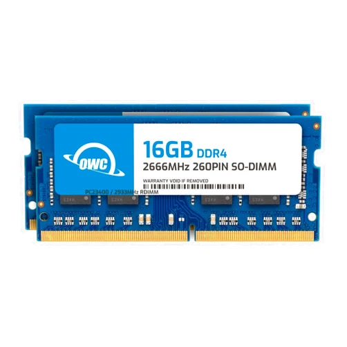 OWC 32GB (2 x 16GB) PC21300 DDR4 2666MHz 260pin SO-DIMMs Memory Ram Module, Compatible with Mac Mini 2018, iMac 2019 and up, and Compatible PCs, (OWC2666DDR4S32P)