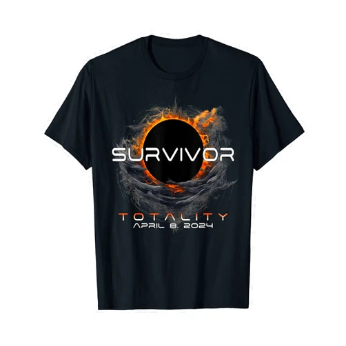 Dibble Dabble Designs I Survived Solar Eclipse Survivor Totality I Survived the Solar Eclipse 2024 T-Shirt