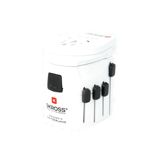 Skross Pro-World & USB Travel Adaptor, White