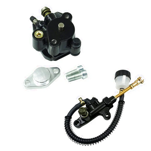 ZHENDAUS Rear Brake Caliper Kit with Rear Master Cylinder for Yamaha Banshee 350 1987-2006 Warrior 350: 1987-2001 ATV,Rear Brake Caliper Assembly,Rear Brake Master Cylinder Pump