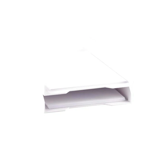 JAM PAPER Stackable Paper Trays - White - Desktop Document, Letter, & File Organizer Tray - 2/Pack