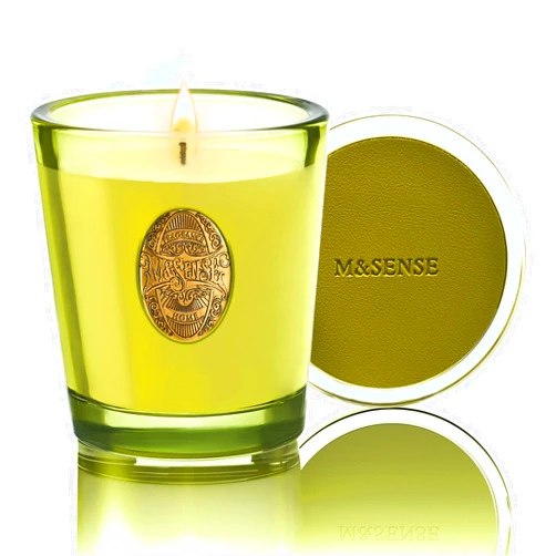 M&SENSE Natural Soy Wax, White Tea Sage Small Room Scented Aromatherapy Candle Gift for Women and Men - 9.2 oz | 50 Hours Burn Time, Matcha Green |Luxury Home Scented and Home Décor