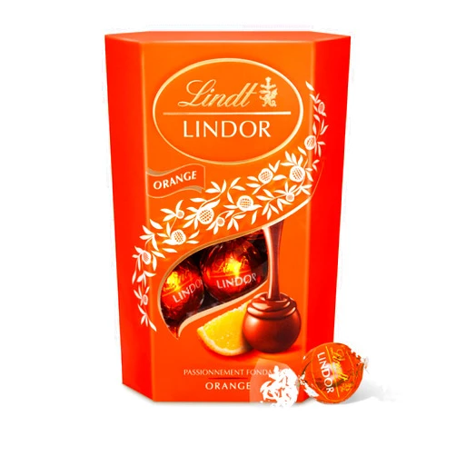 Lindt Lindor Milk Orange 200g