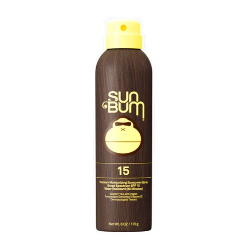 Sun Bum Original SPF 15 Sunscreen Body Spray - Broad Spectrum Moisturizing Sunscreen with Vitamin E - Hawaii 104 Act Compliant (Made without Octinoxate & Oxybenzone) - 6 oz