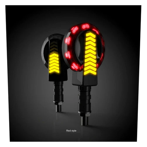 XHSK 2PCS Motorcycle Universal LED 12V Mobile Turn Signal Indicator Light Running Light Sequential Mobile Flashing Indicator Light