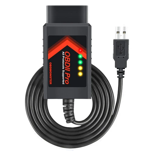 OBDMONSTER ELM327 OBD2 Adapter Compatible with F150 F250 and More, for MS/HS CAN Automatically Switch, OBDII Diagnostic Scanner via USB for Windows only