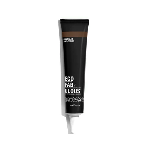 ECOFABULOUS Concealer - 26 Shades for All Skin Types, Brightening, Lightweight, Buildable Coverage, Clean + Recyclable + Vegan, 15 mL/0.5 Fl Oz - D50 (Deep, Rich Neutral)