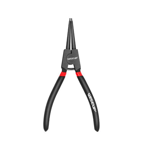WISEUP Circlip Pliers 7 inch, Straight External Tips (Tip Diameter 1/20