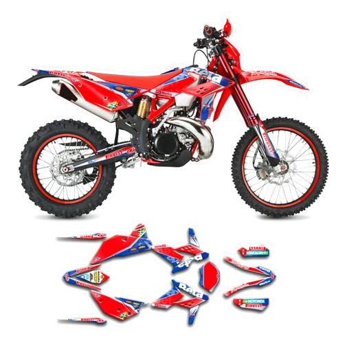 Kungfu Graphics Custom Decal Kit for Beta 250 300 350 390 430 480 RR 2014 2015 2016 2017, Red, BTRR1317003-KO