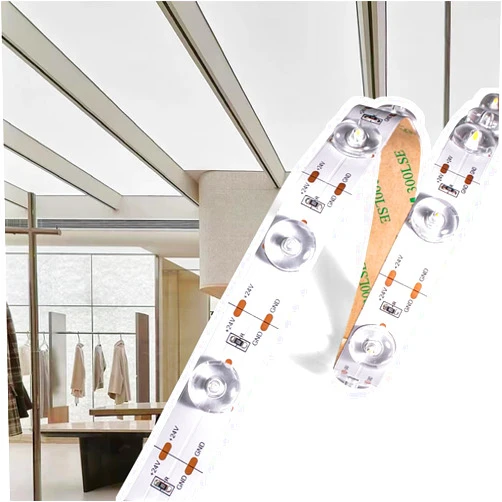 Wixure WIXUER® 24 LEDs 3030 Super Bright Diffuse Reflective Lens Strip 175 Degree 15mm CRI90 DC24V (33FT 24V 15MM 3030 24LEDs Strip-5000K)