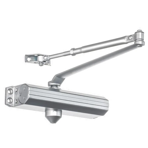 Dynasty Hardware Dynasty Door Closer Adjustable Spring Size 3-6 Hydraulic Automatic Door Closer Series 1636 Sprayed Aluminum