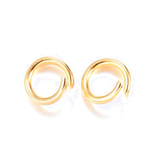 HDSupplies 100 Pieces - 304 Gold Tone Stainless Steel Jump Rings - 6mm - 18 Gauge (1mm Thickness)