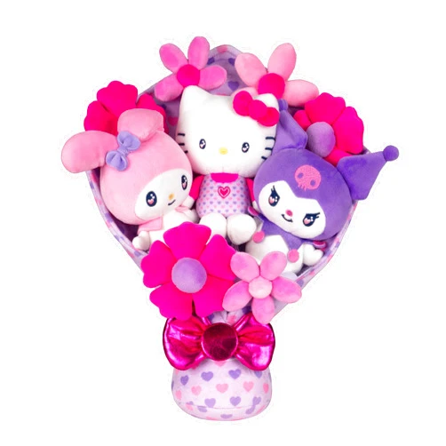 Jazwares Hello Kitty® and Friends - 12-inch Plush Special Valentine’s Bouquet - 9 Plush - Officially Licensed Sanrio® Product Ages 6+