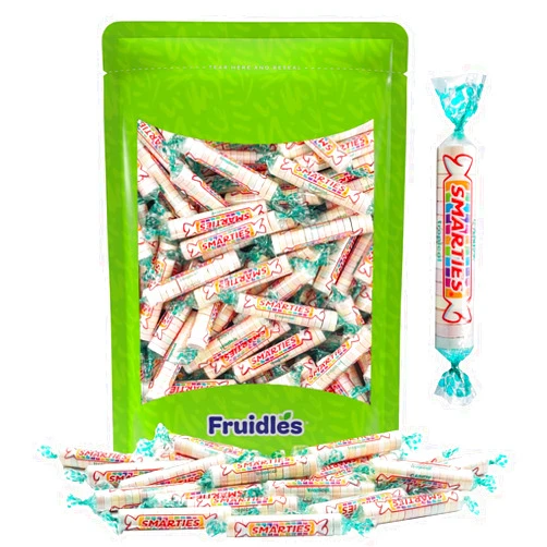 Fruidles Smarties Hard Candy Roll, Assorted Tropical Flavors, Individually Wrapped (Half-Pound)