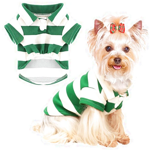 Dosuyi Dog Shirt Collared Summer Polo Dog T-Shirts for Large Dog Cats Boy Girl Dog Clothes Breathable Cute Doggy Sweatshirt Pet Outfit Puppy Dress Cool Clothes for Small Dog Female Or Male(Green,X-Large)