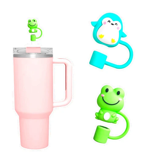 WELTAZ 2 Pack Straw Covers Cap Compatible with Stanley 14oz&20oz&30oz&40oz Tumbler,Straw Topper,Tumbler Straw Cover,Cute Cover For Stanley Straw 10mm
