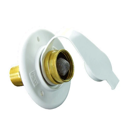 Thetford|B&B Molders RV Replacement Parts and Accessories Camper Flusher Water Inlet Without Check Value Polar White PN 94234