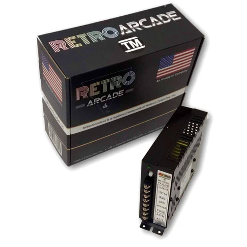 RetroArcade.us 16A Arcade Switching Power Supply - 133 Watt, 110-220V for Video Game cabinets Upright and Cocktail